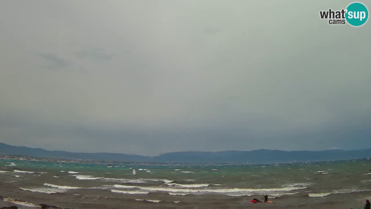 Webcam Cagliari Windsurf Club – Playa del Poetto en directo