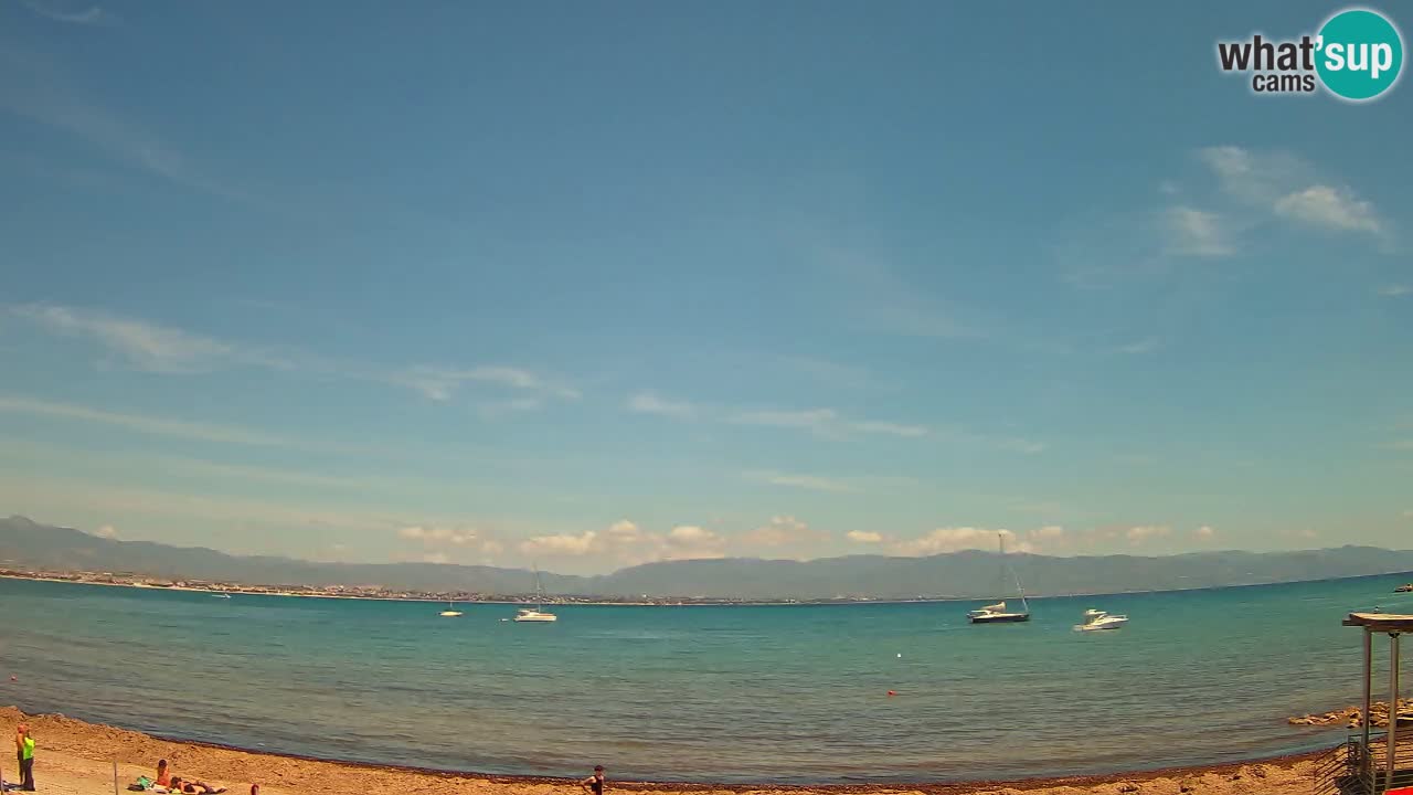 Spletna kamera Cagliari Windsurf Club – Pogled v živo s plaže Poetto