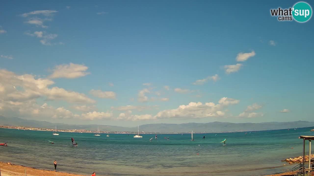 Webcam Cagliari Windsurf Club – Playa del Poetto en directo
