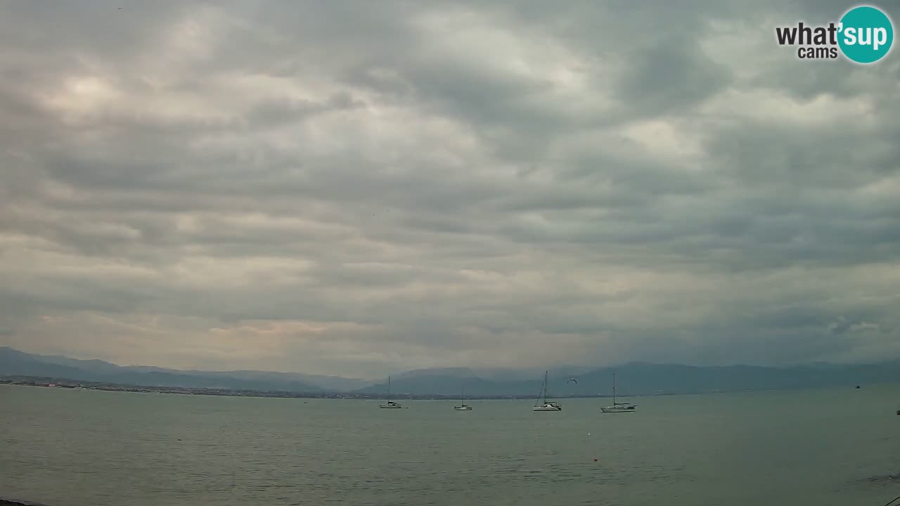 Webcam Cagliari Windsurf Club – Playa del Poetto en directo