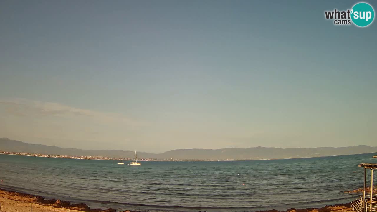 Webcam Cagliari Windsurf Club – Playa del Poetto en directo
