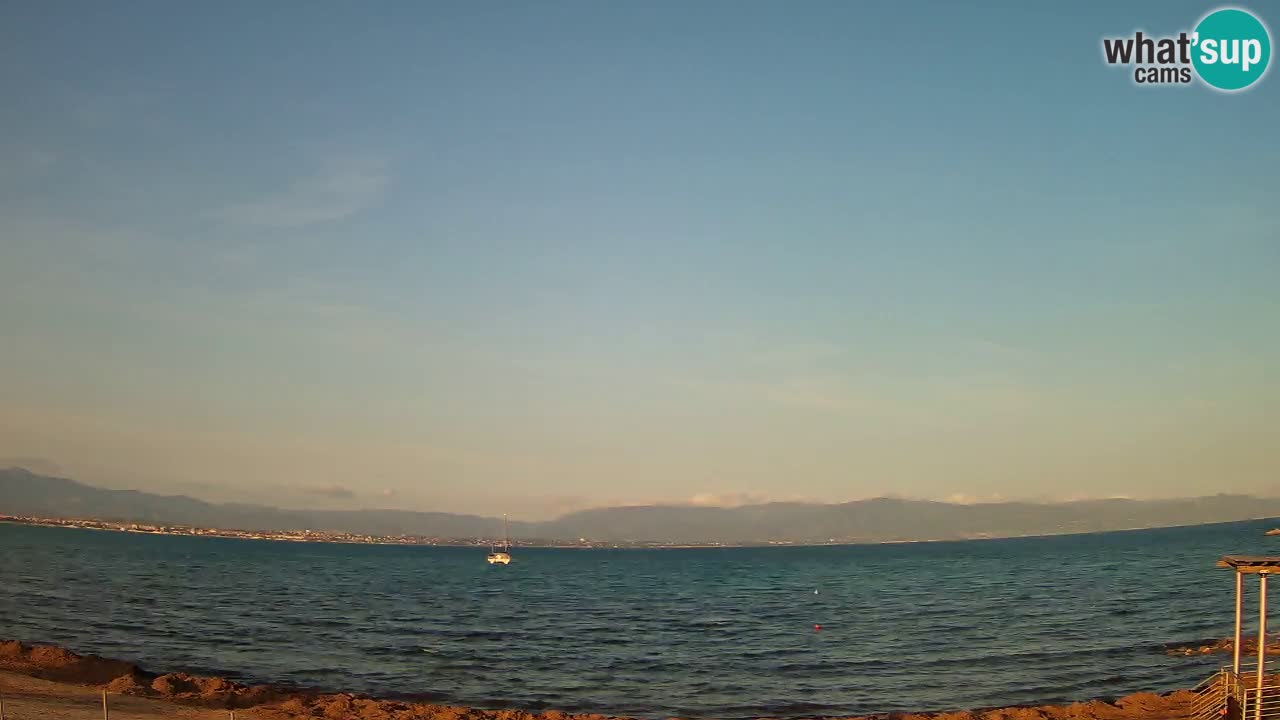 Webcam Cagliari Windsurf Club – Playa del Poetto en directo