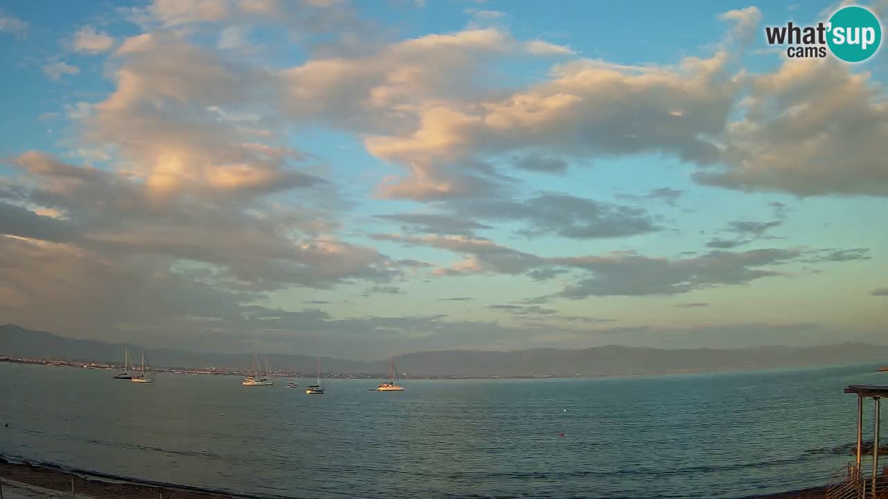 Web kamera Cagliari Windsurf Club – Poetto plaža uživo