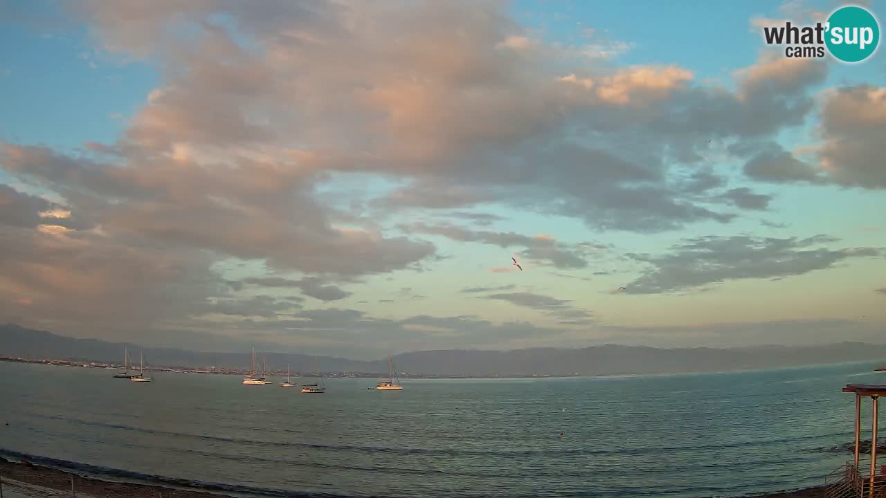 Web kamera Cagliari Windsurf Club – Poetto plaža uživo