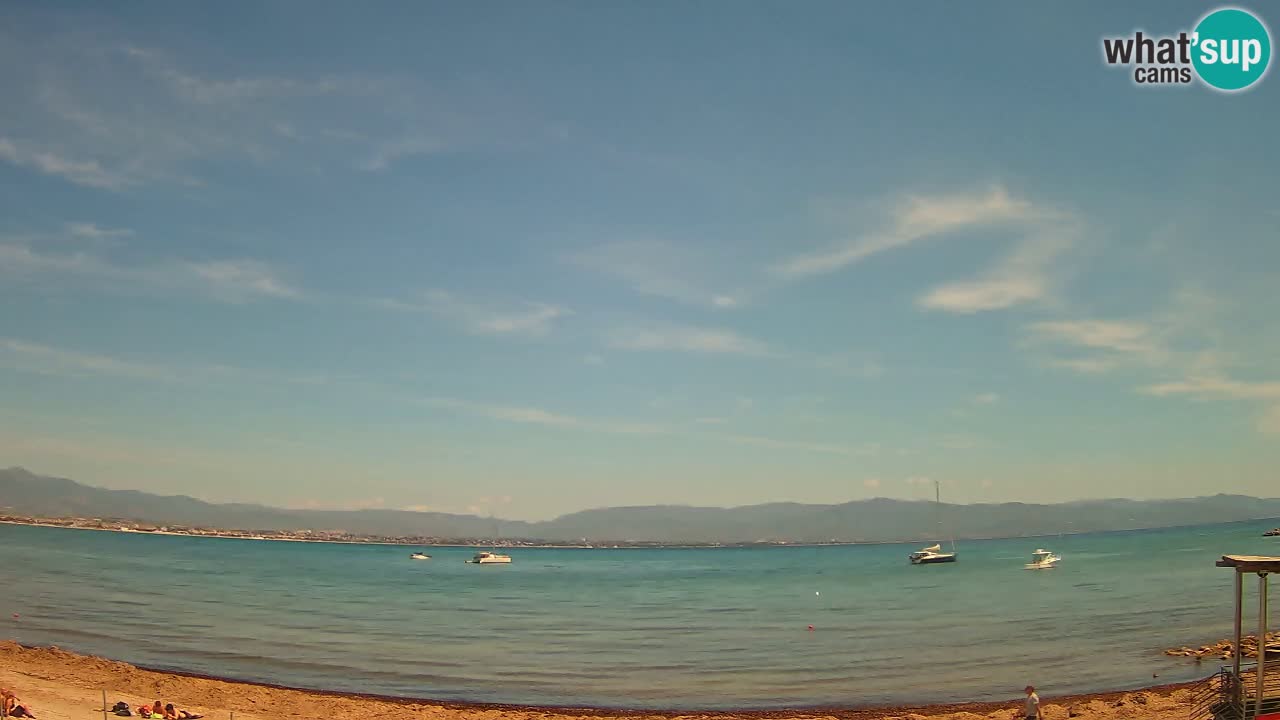 Spletna kamera Cagliari Windsurf Club – Pogled v živo s plaže Poetto