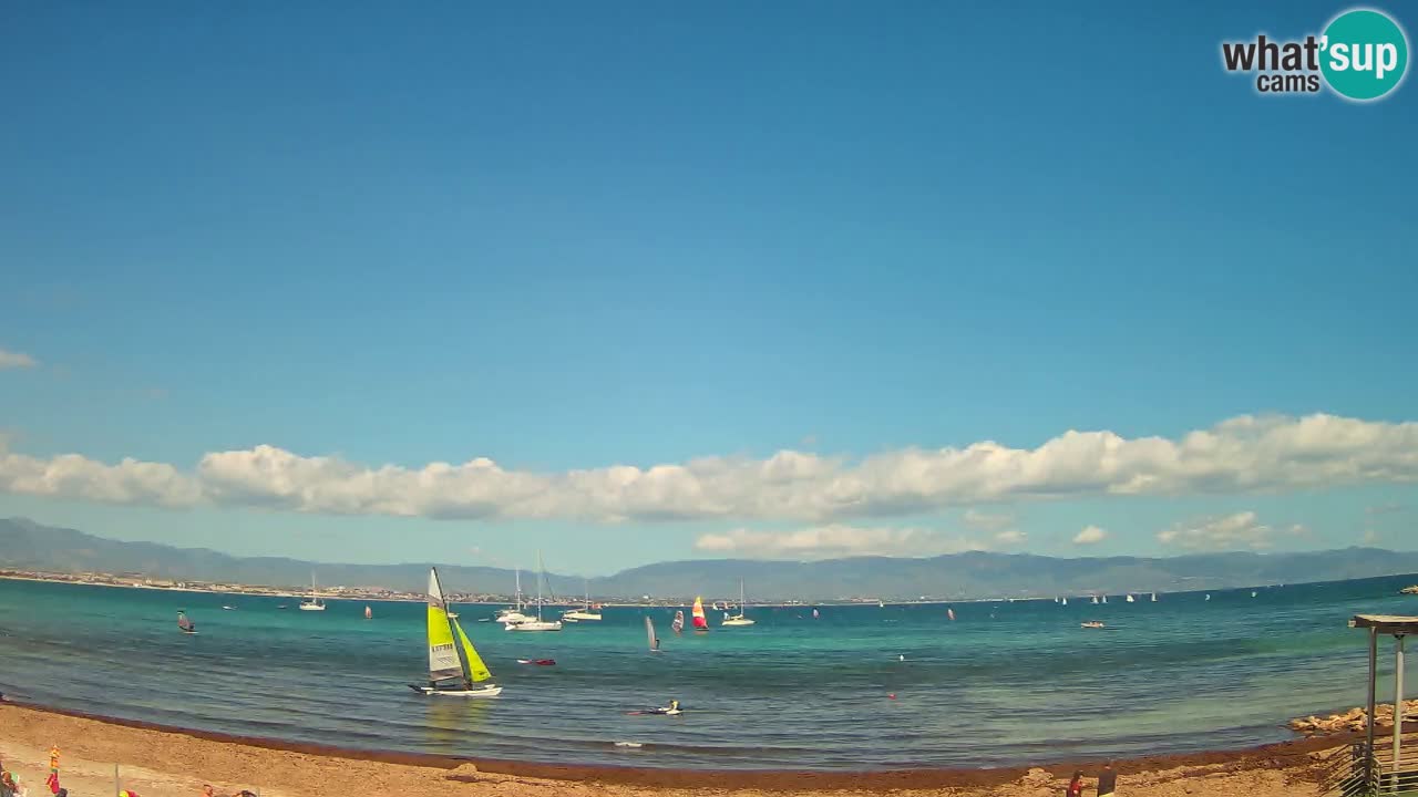 Webcam Cagliari Windsurf Club – Plage du Poetto en direct