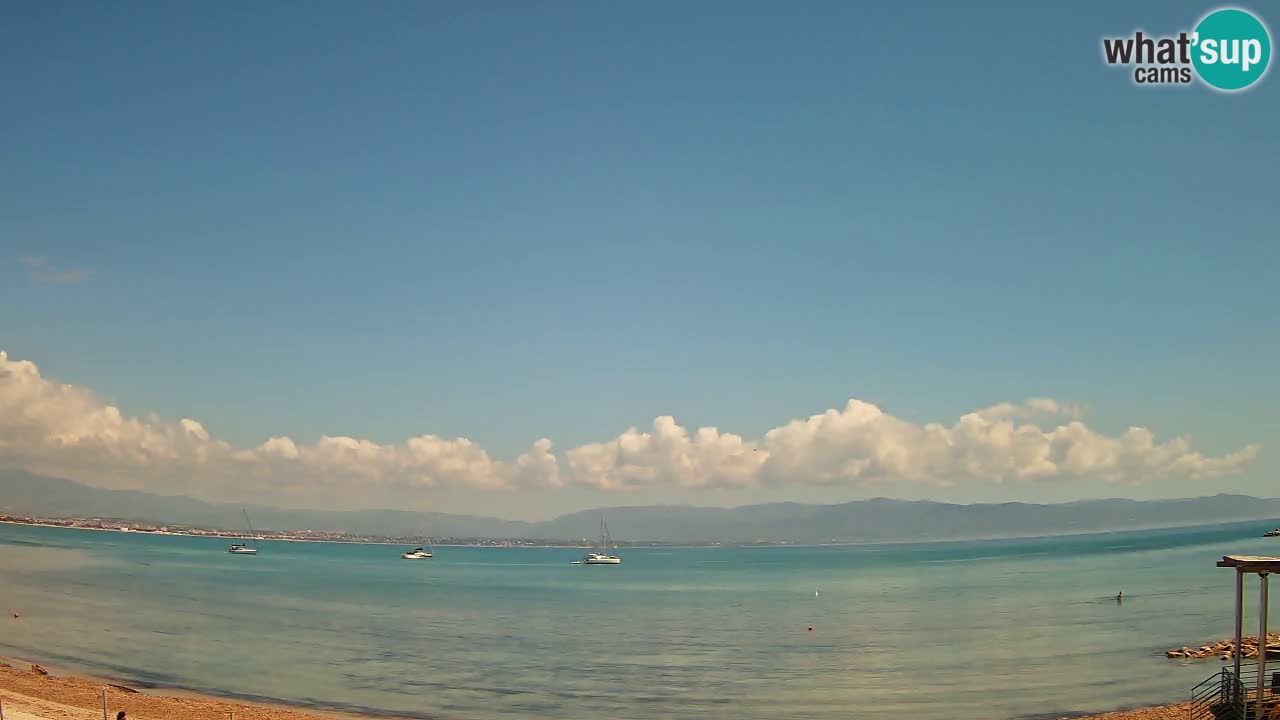 Spletna kamera Cagliari Windsurf Club – Pogled v živo s plaže Poetto