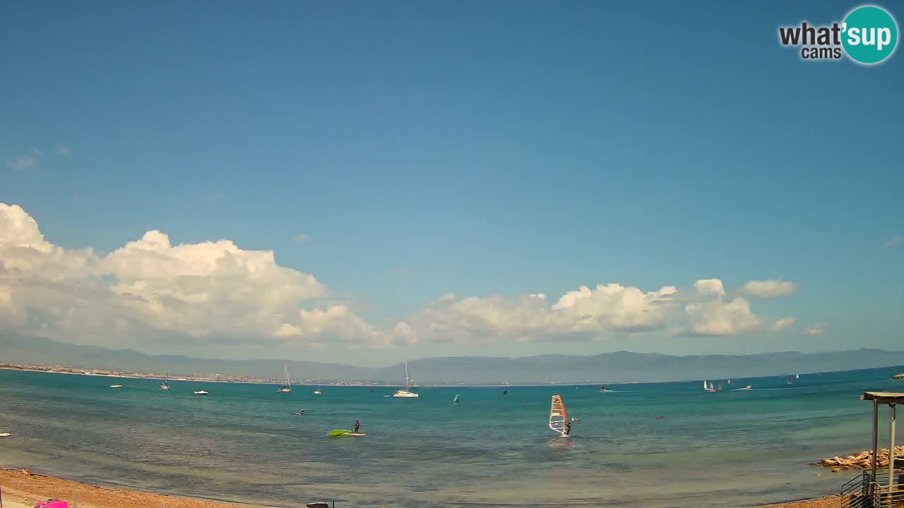 Web kamera Cagliari Windsurf Club – Poetto plaža uživo