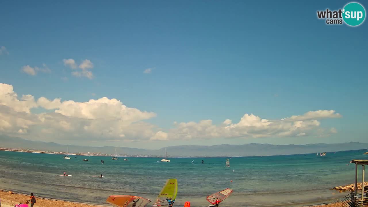 Webcam Cagliari Windsurf Club – Playa del Poetto en directo