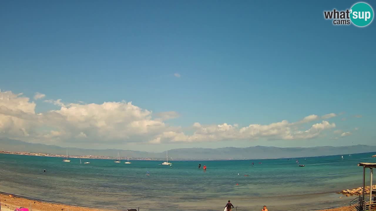 Web kamera Cagliari Windsurf Club – Poetto plaža uživo
