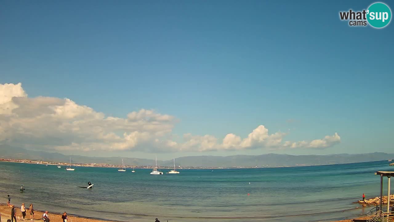 Web kamera Cagliari Windsurf Club – Poetto plaža uživo