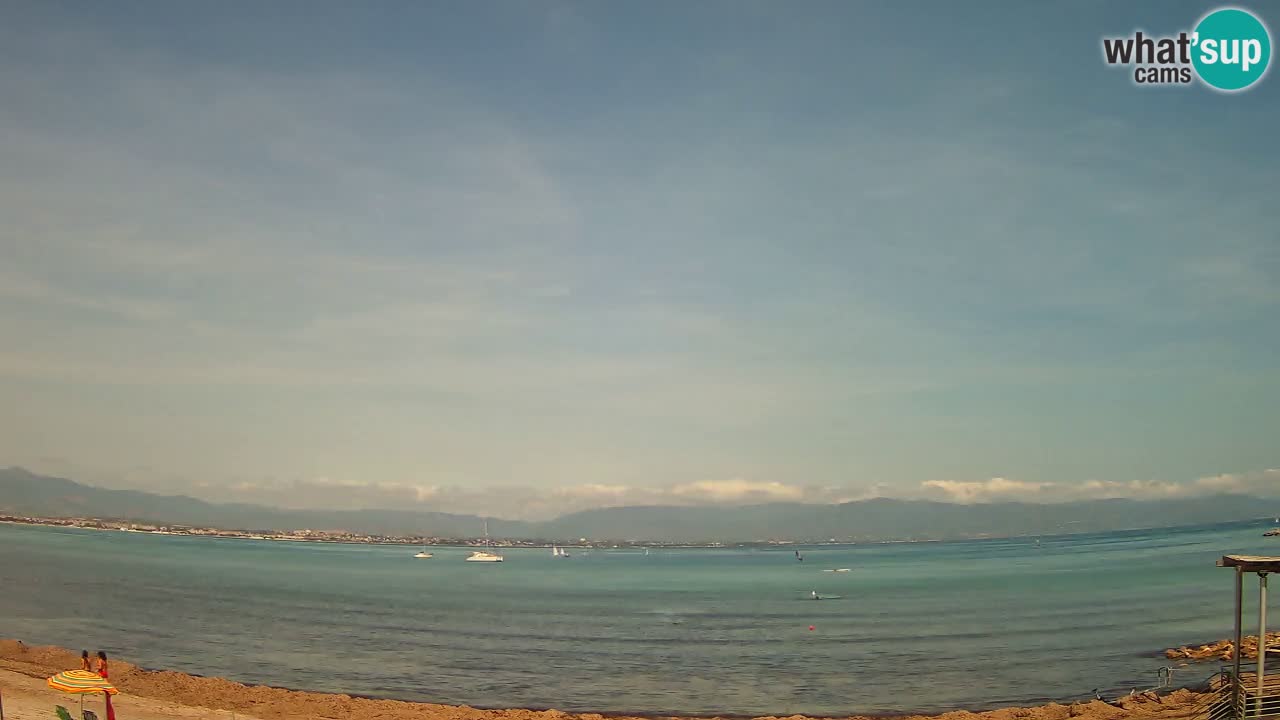 Web kamera Cagliari Windsurf Club – Poetto plaža uživo