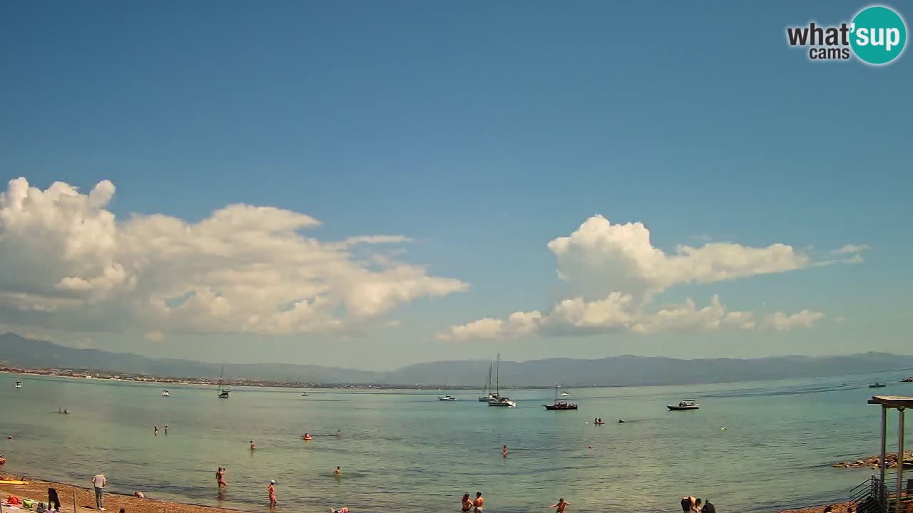 Spletna kamera Cagliari Windsurf Club – Pogled v živo s plaže Poetto