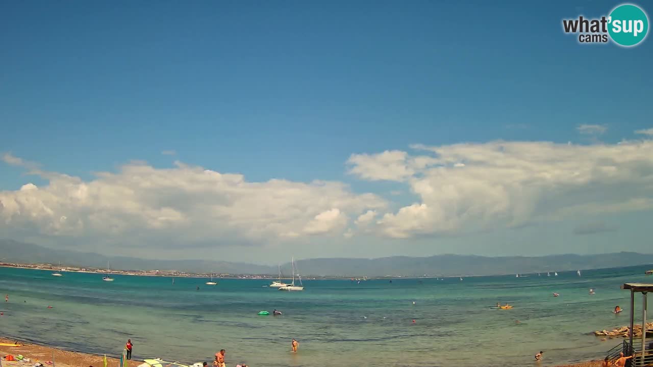 Spletna kamera Cagliari Windsurf Club – Pogled v živo s plaže Poetto