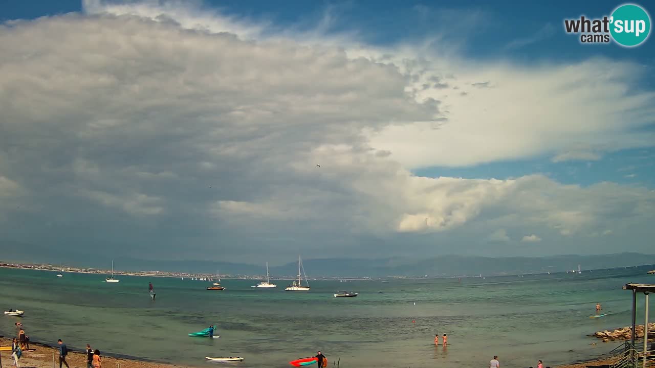 Web kamera Cagliari Windsurf Club – Poetto plaža uživo