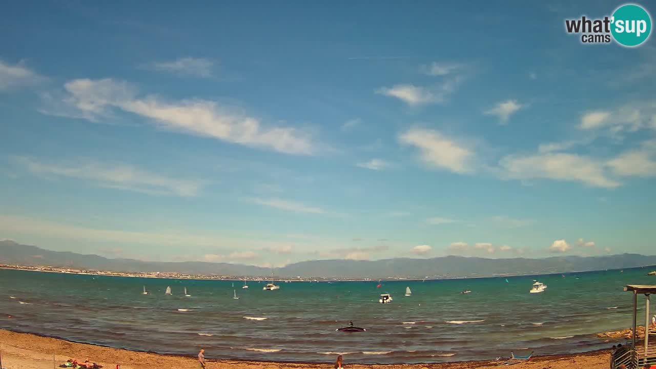Webcam Cagliari Windsurf Club – Spiaggia del Poetto in diretta