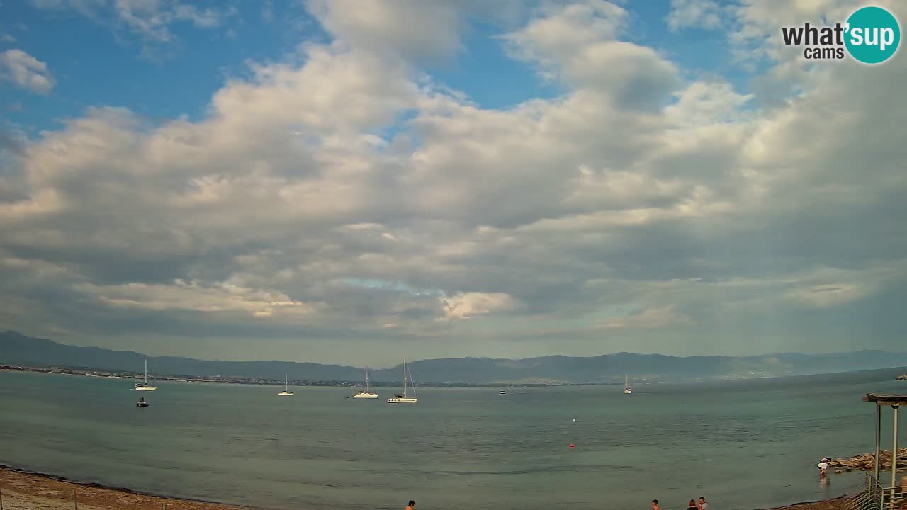 Web kamera Cagliari Windsurf Club – Poetto plaža uživo
