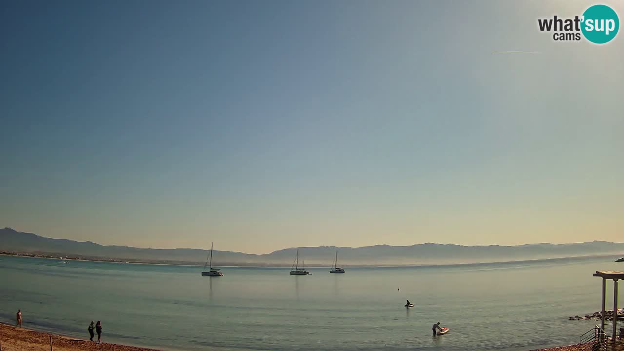 Web kamera Cagliari Windsurf Club – Poetto plaža uživo
