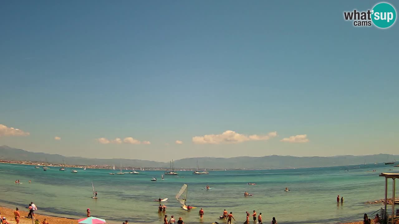 Webcam Cagliari Windsurf Club – Playa del Poetto en directo