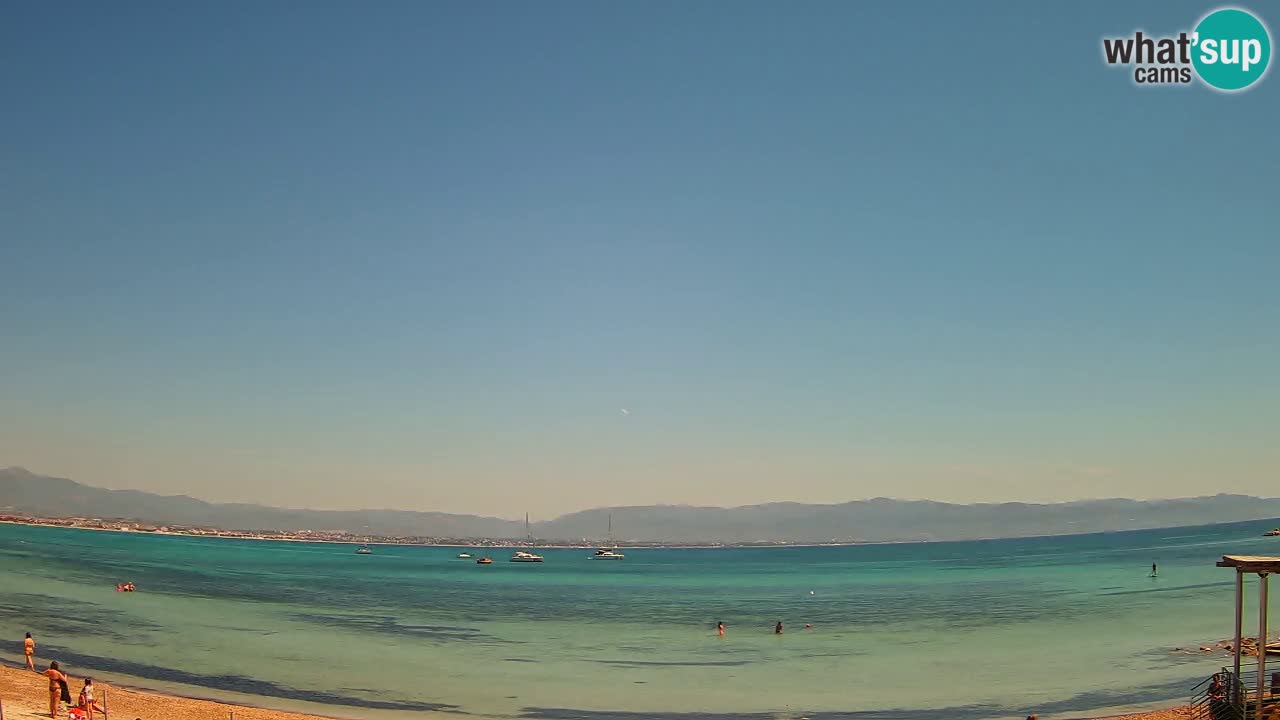 Spletna kamera Cagliari Windsurf Club – Pogled v živo s plaže Poetto