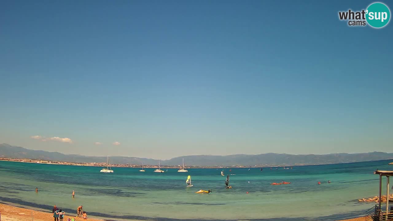Webcam Cagliari Windsurf Club – Playa del Poetto en directo