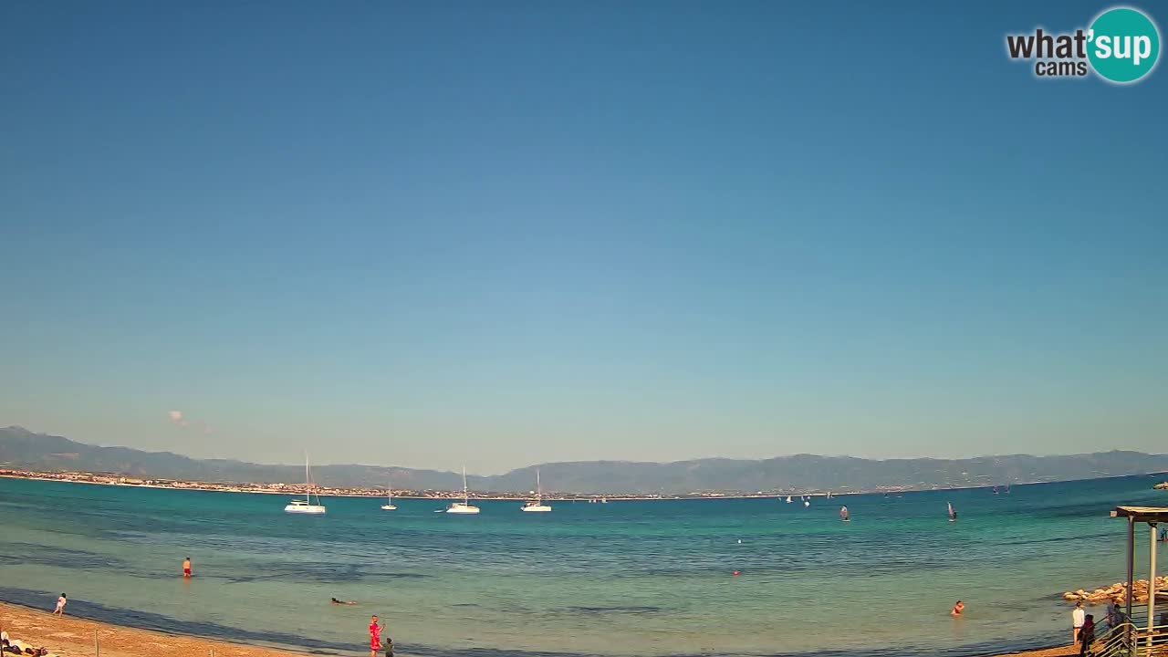 Web kamera Cagliari Windsurf Club – Poetto plaža uživo
