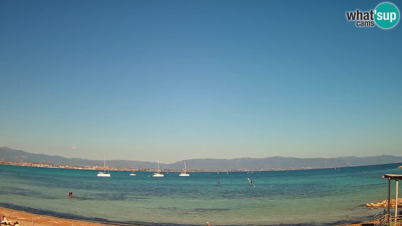Web kamera Cagliari Windsurf Club – Poetto plaža uživo