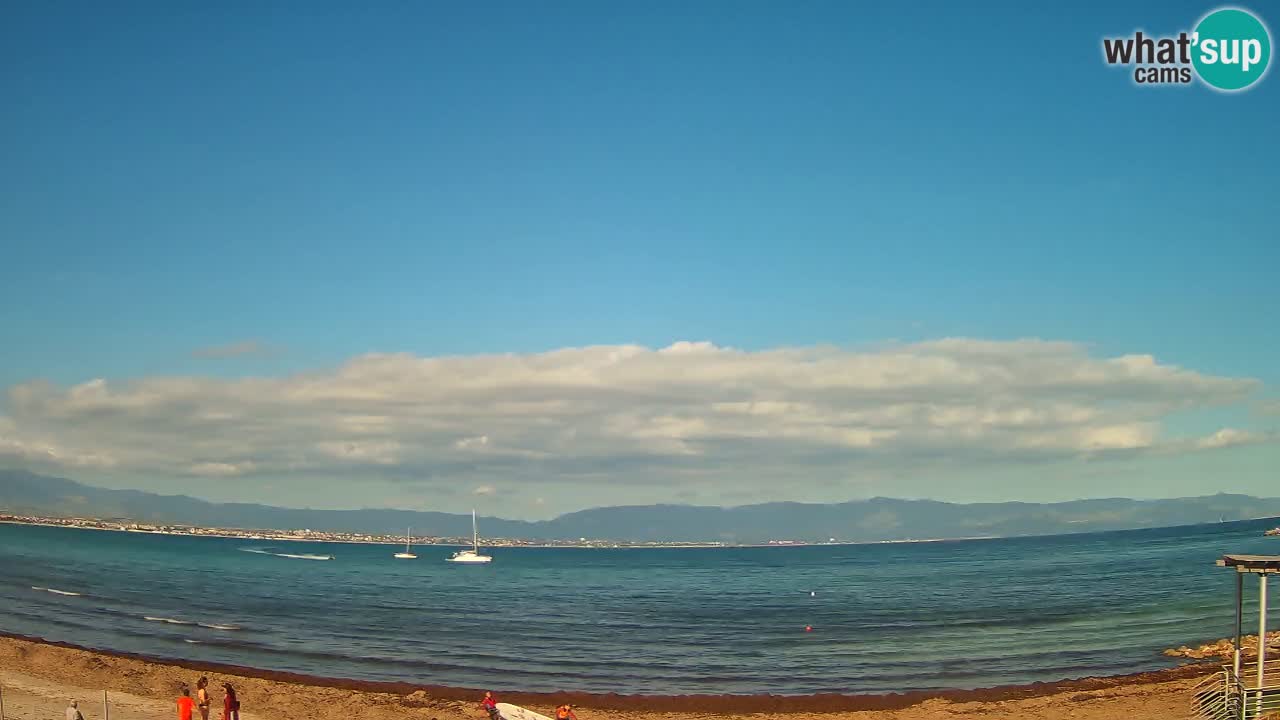 Webcam Cagliari Windsurf Club – Playa del Poetto en directo