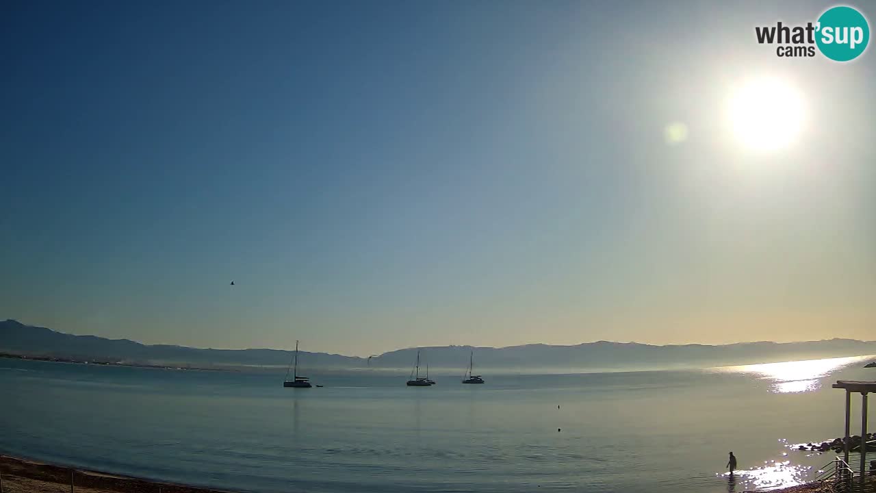 Spletna kamera Cagliari Windsurf Club – Pogled v živo s plaže Poetto
