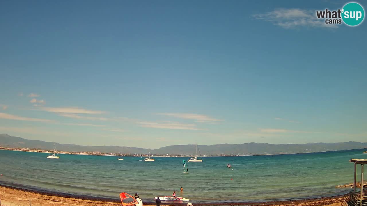 Web kamera Cagliari Windsurf Club – Poetto plaža uživo