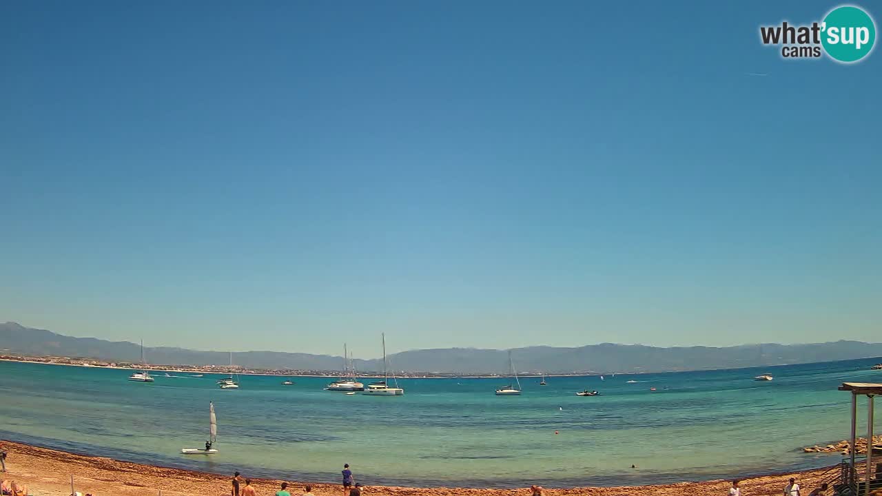 Spletna kamera Cagliari Windsurf Club – Pogled v živo s plaže Poetto