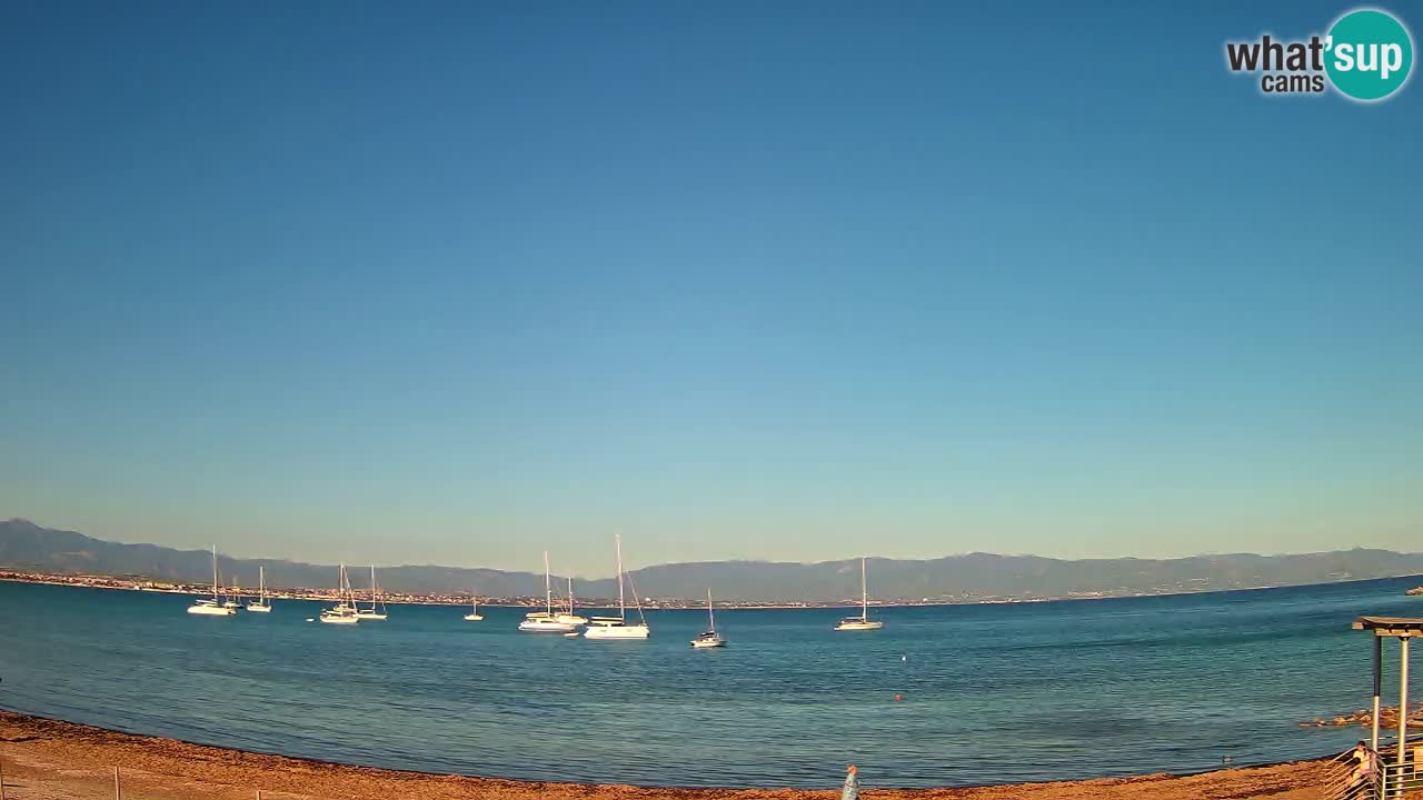 Webcam Cagliari Windsurf Club – Playa del Poetto en directo