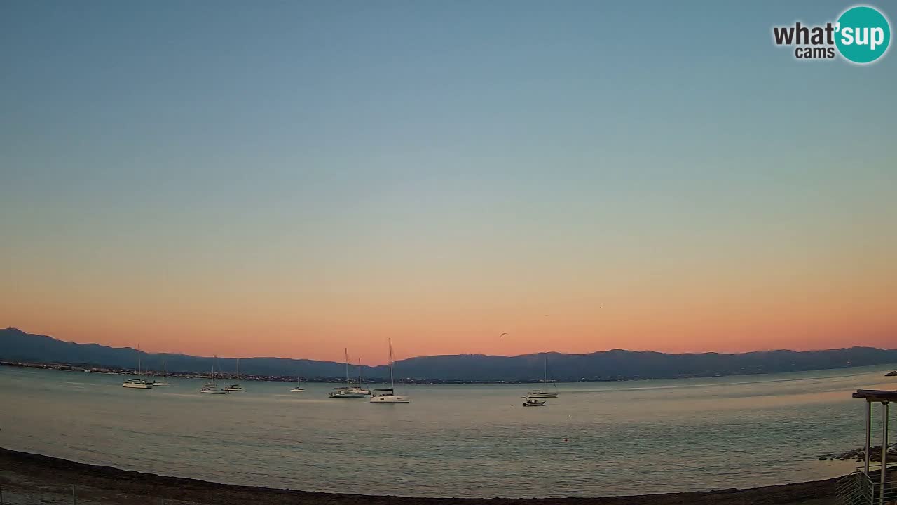 Webcam Cagliari Windsurf Club – Playa del Poetto en directo