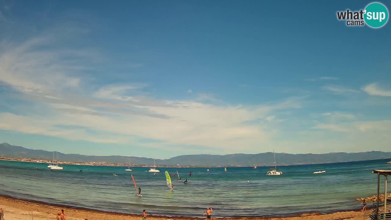 Webcam Cagliari Windsurf Club – Plage du Poetto en direct