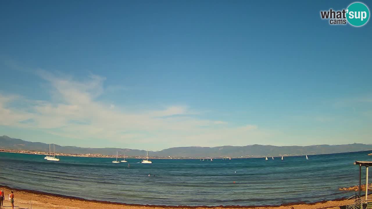 Webcam Cagliari Windsurf Club – Playa del Poetto en directo