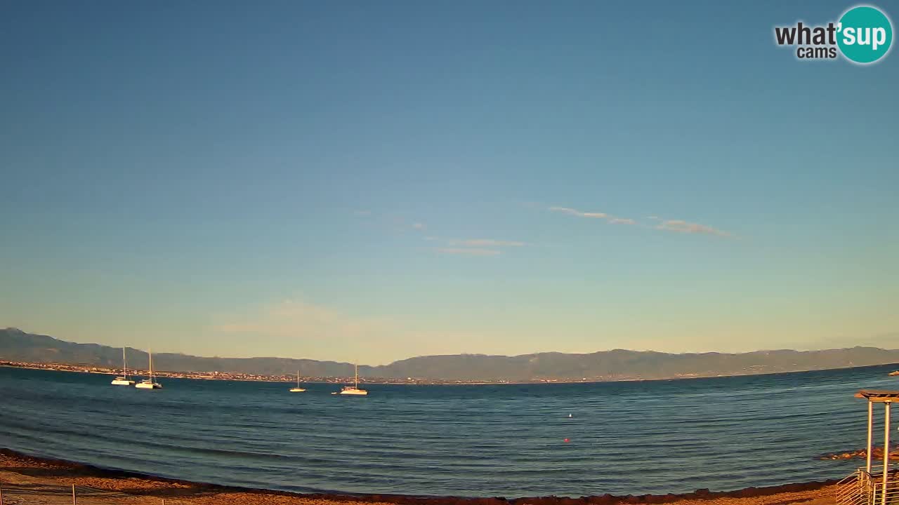 Webcam Cagliari Windsurf Club – Playa del Poetto en directo