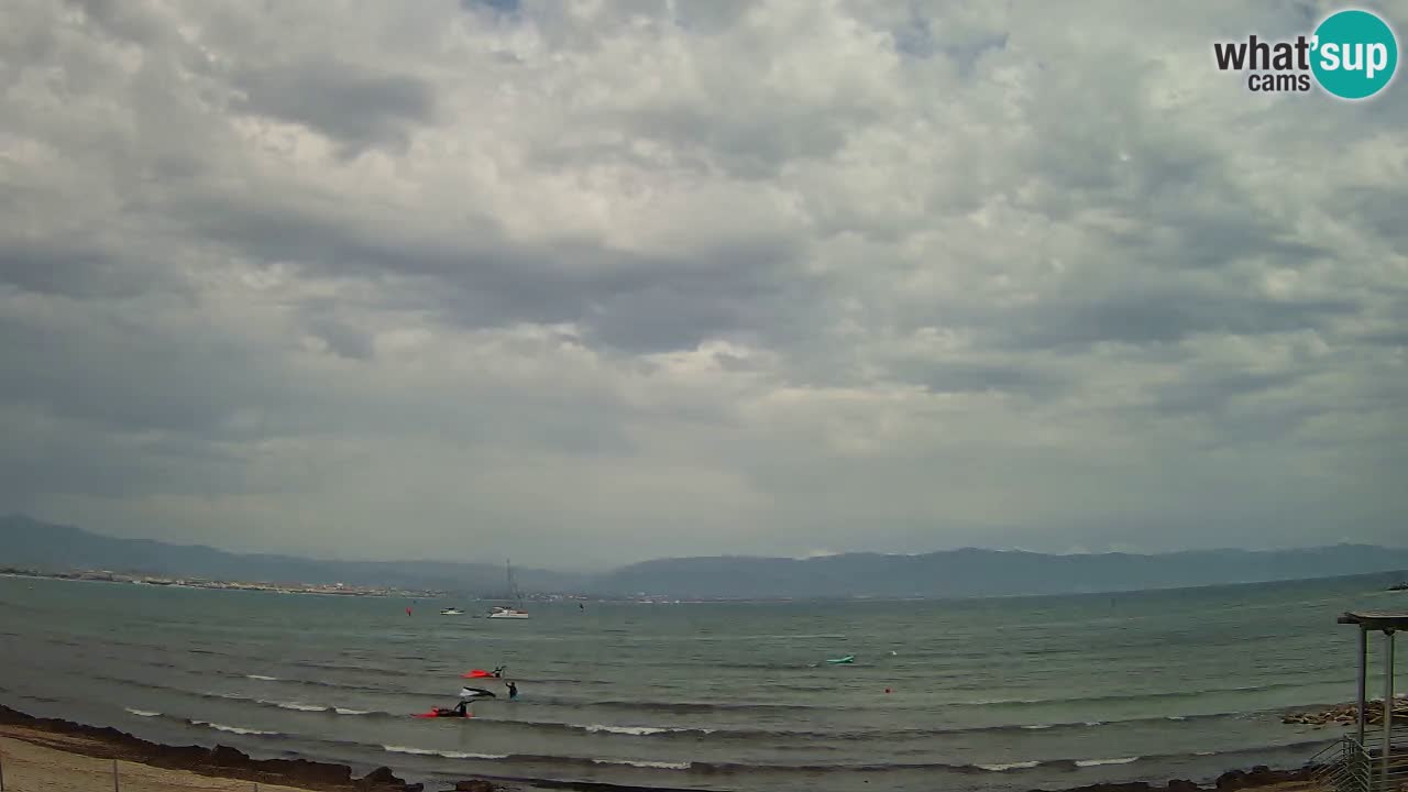 Web kamera Cagliari Windsurf Club – Poetto plaža uživo