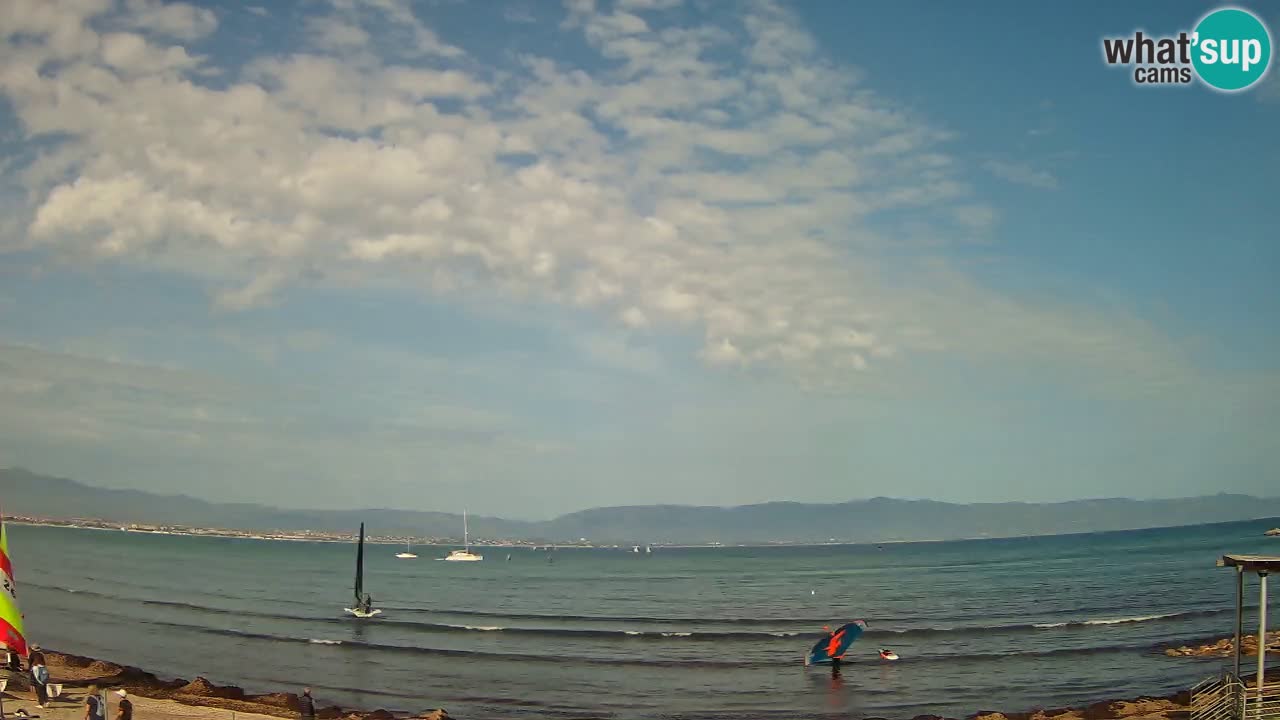 Webcam Cagliari Windsurf Club – Spiaggia del Poetto in diretta
