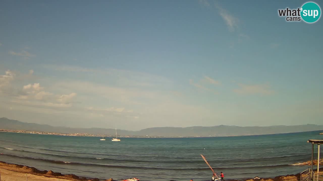 Webcam Cagliari Windsurf Club – Spiaggia del Poetto in diretta