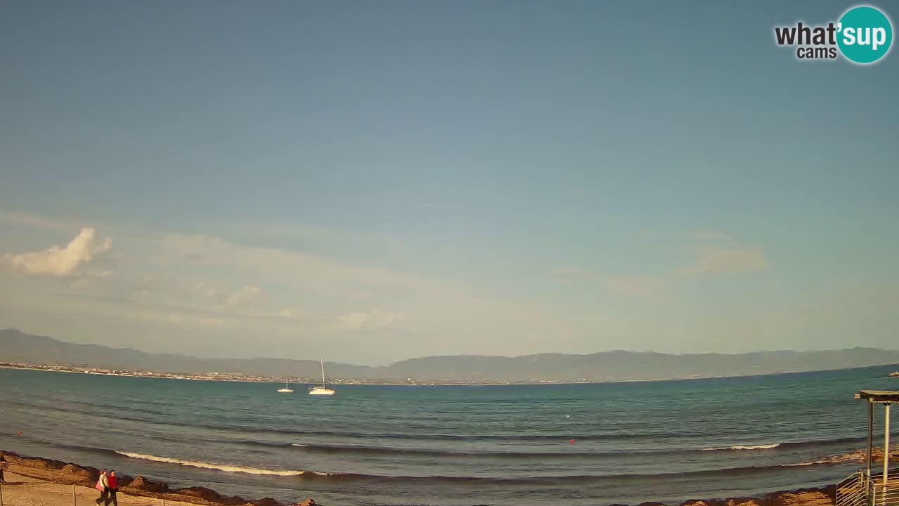 Webcam Cagliari Windsurf Club – Playa del Poetto en directo