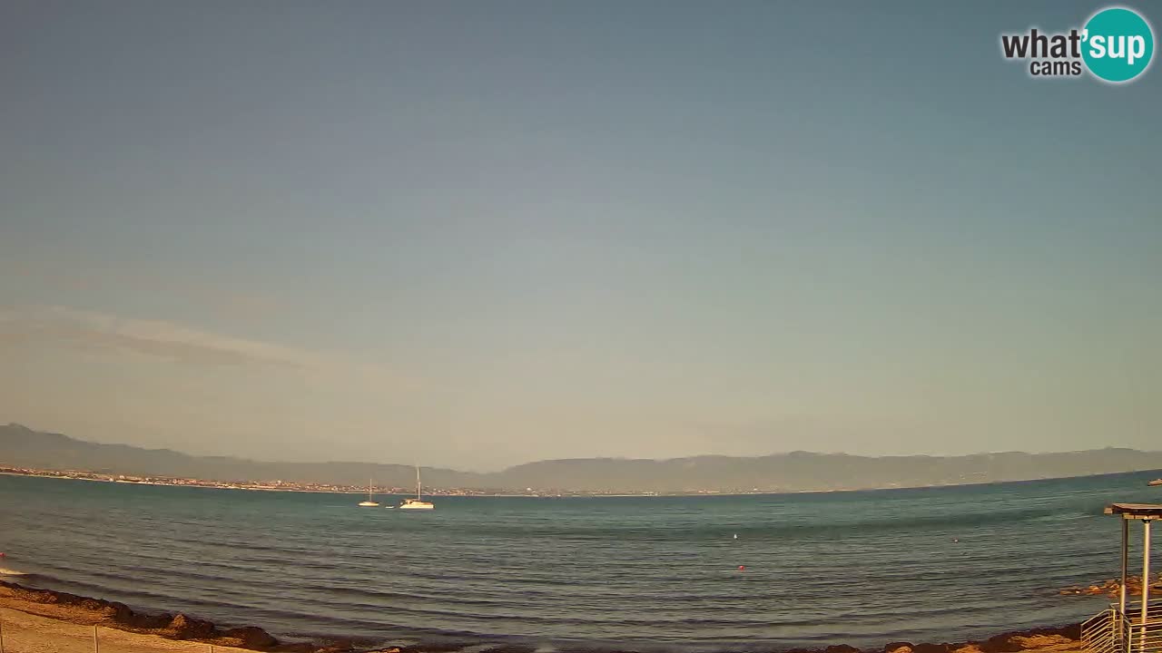 Webcam Cagliari Windsurf Club – Playa del Poetto en directo