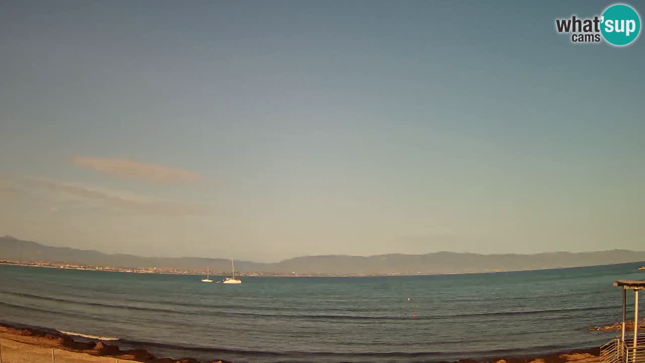 Webcam Cagliari Windsurf Club – Playa del Poetto en directo