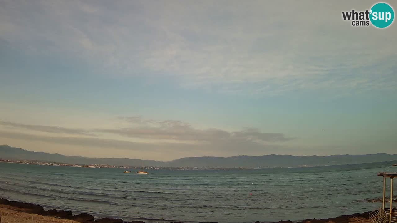 Webcam Cagliari Windsurf Club – Playa del Poetto en directo