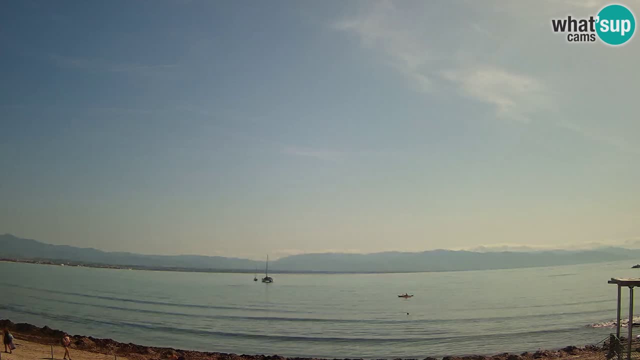 Spletna kamera Cagliari Windsurf Club – Pogled v živo s plaže Poetto