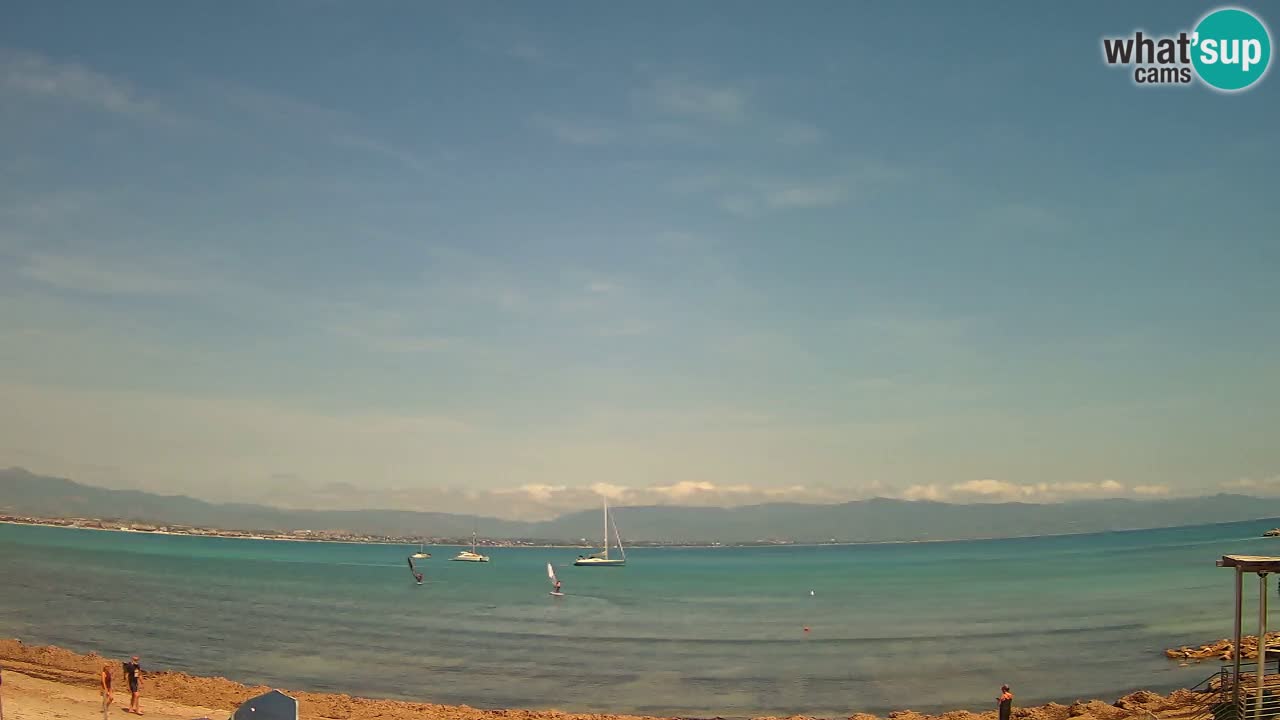 Webcam Cagliari Windsurf Club – Playa del Poetto en directo