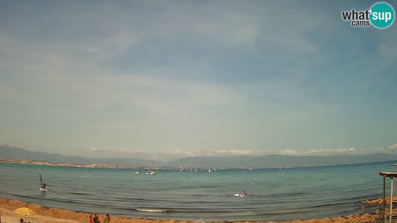 Webcam Cagliari Windsurf Club – Playa del Poetto en directo