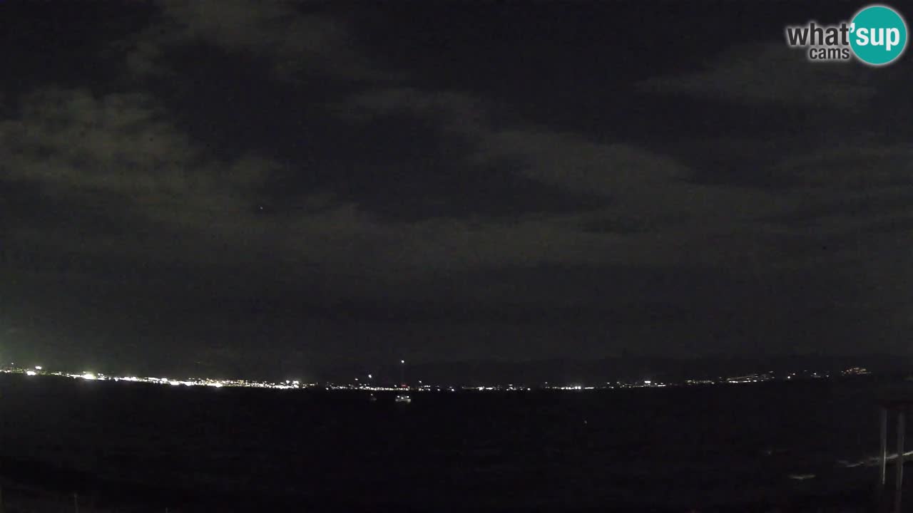 Spletna kamera Cagliari Windsurf Club – Pogled v živo s plaže Poetto