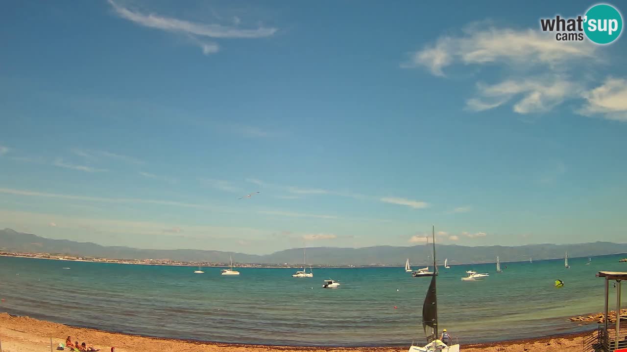 Webcam Cagliari Windsurf Club – Playa del Poetto en directo