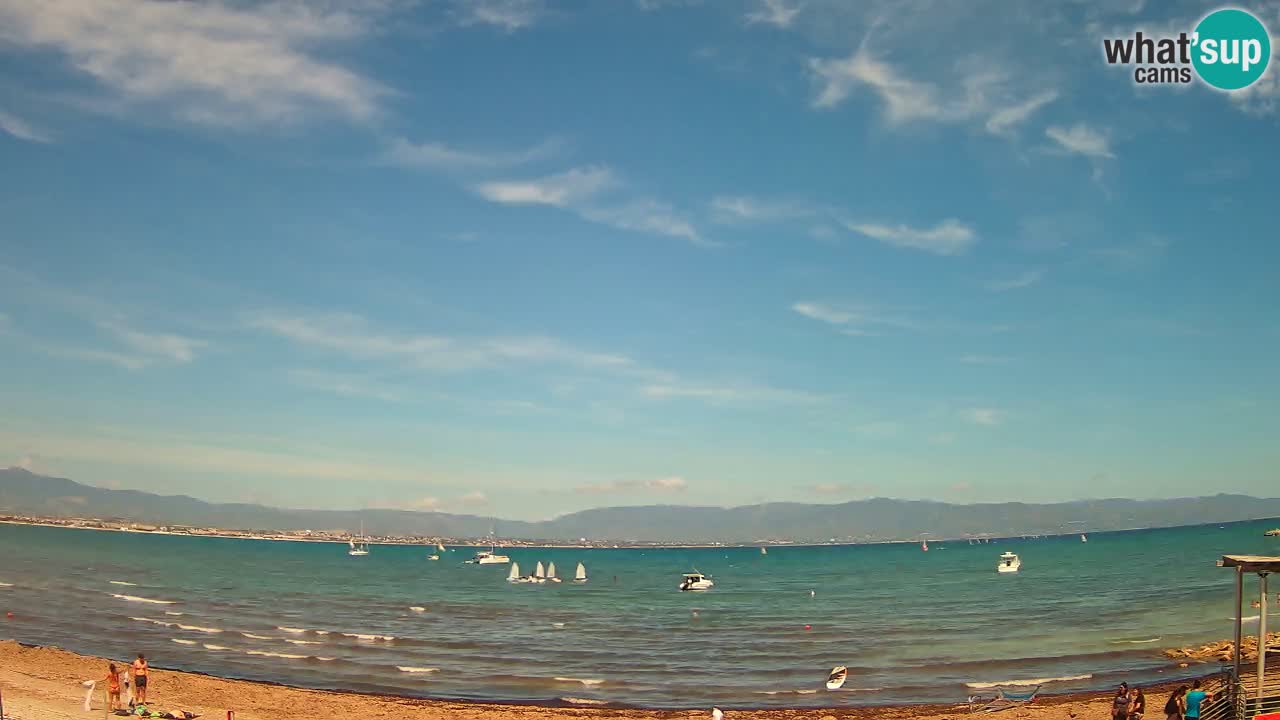 Webcam Cagliari Windsurf Club – Playa del Poetto en directo