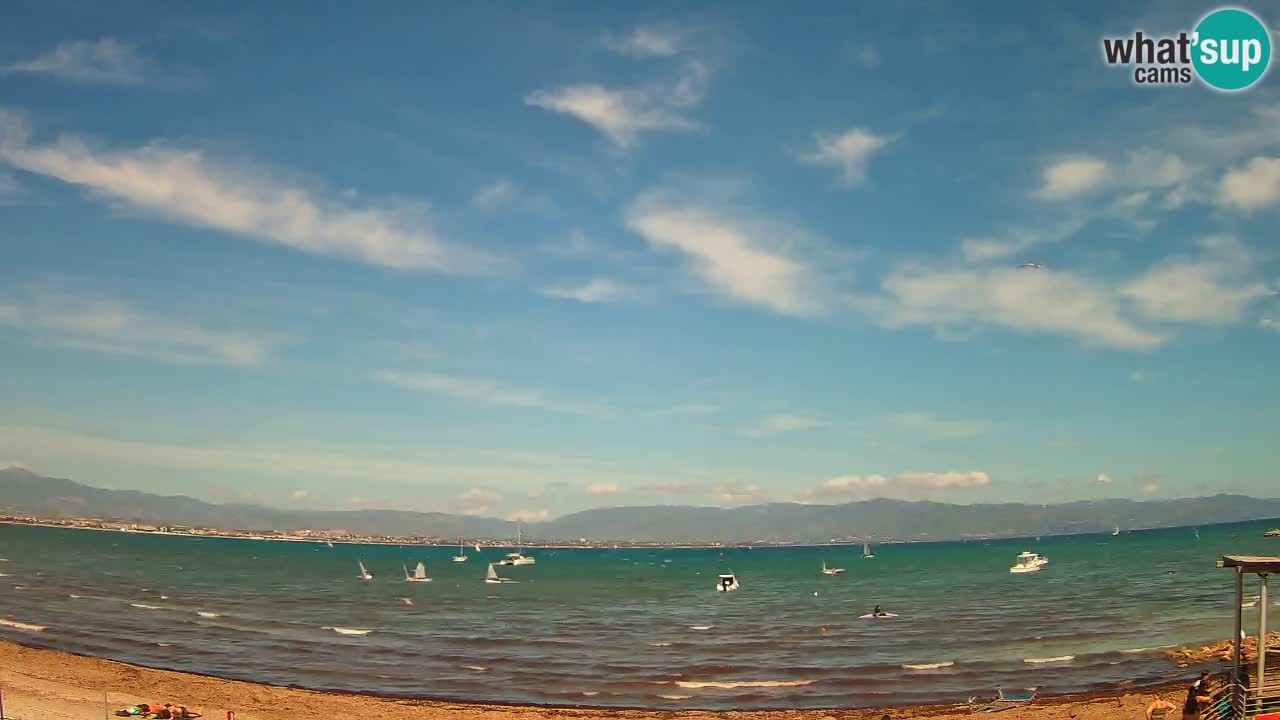 Webcam Cagliari Windsurf Club – Playa del Poetto en directo